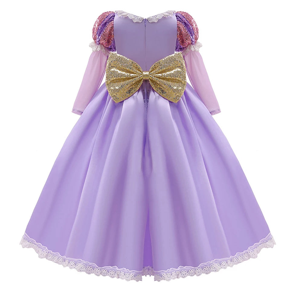 Vestido Infantil De Festa Rapunzel
