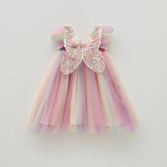 Vestido Infantil Degrade Borboleta