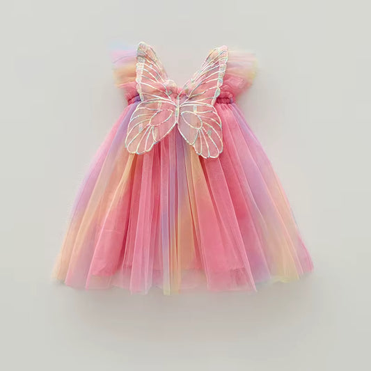 Vestido Infantil Degrade Borboleta