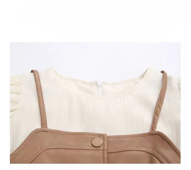 Vestido Infantil + Colete Courino