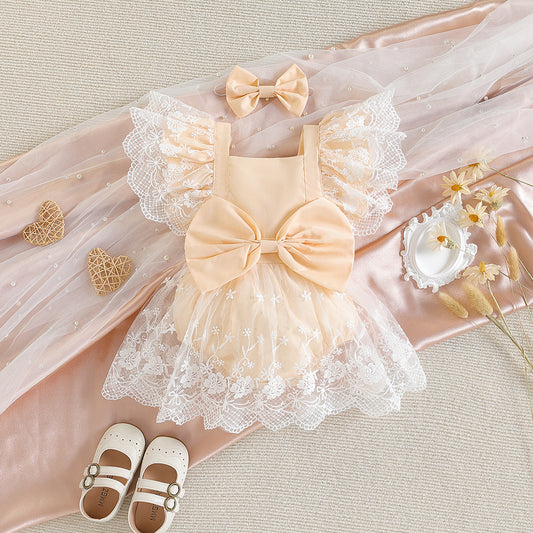 Body Infantil Feminino Rendado Lacinho