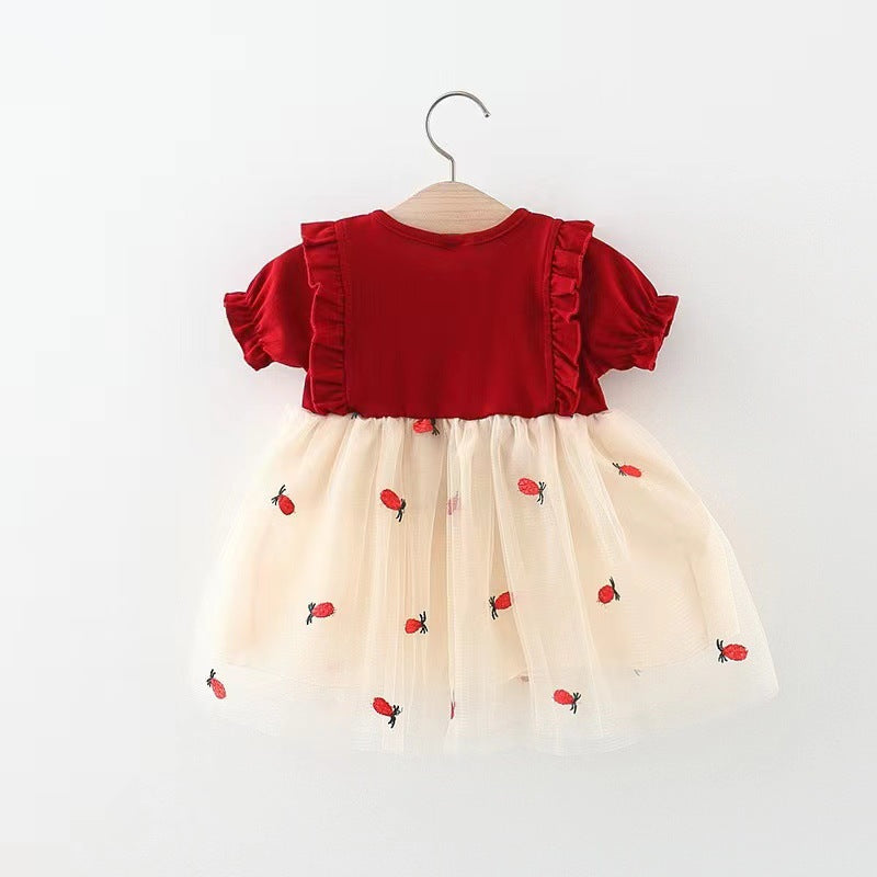 Vestido Infantil Laço Frutinhas