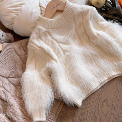 Blusa Infantil Feminina Inverno Plumas