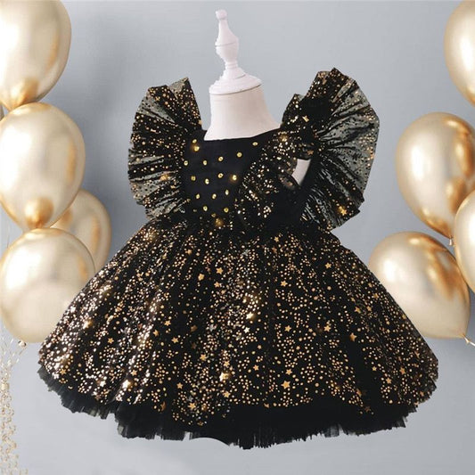 Vestido de Festa Infantil Estrelas