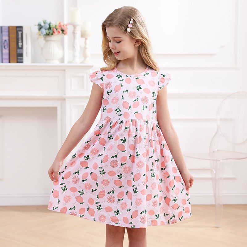 Vestido Infantil Limãozinhos Rosa