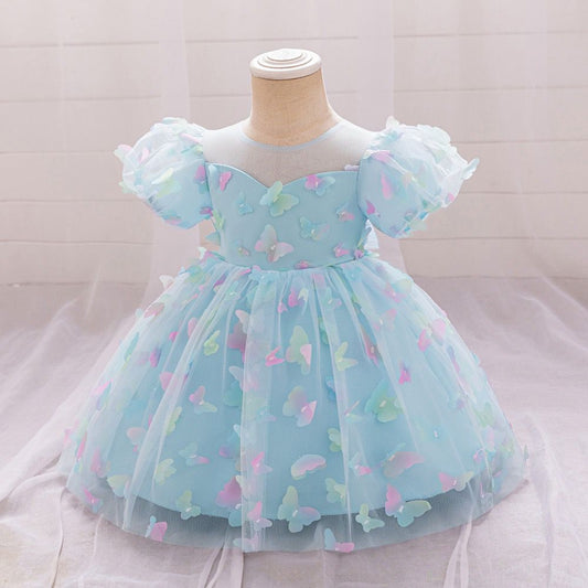 Vestido Infantil Tule Borboletinhas