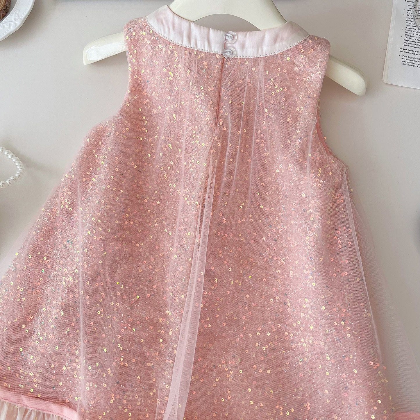 Vestido Infantil Tule Babadinho Brilhante