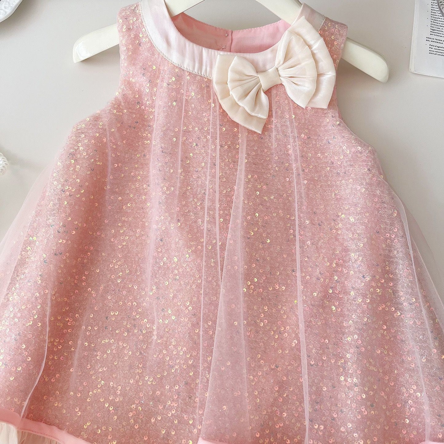Vestido Infantil Tule Babadinho Brilhante
