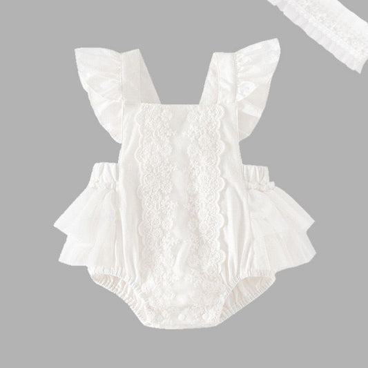 Body Infantil Verão com Renda