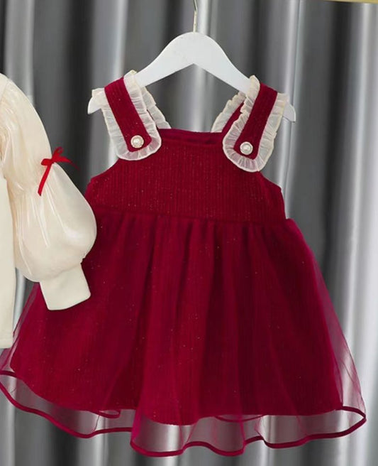 Vestido Infantil Tule Brilhante