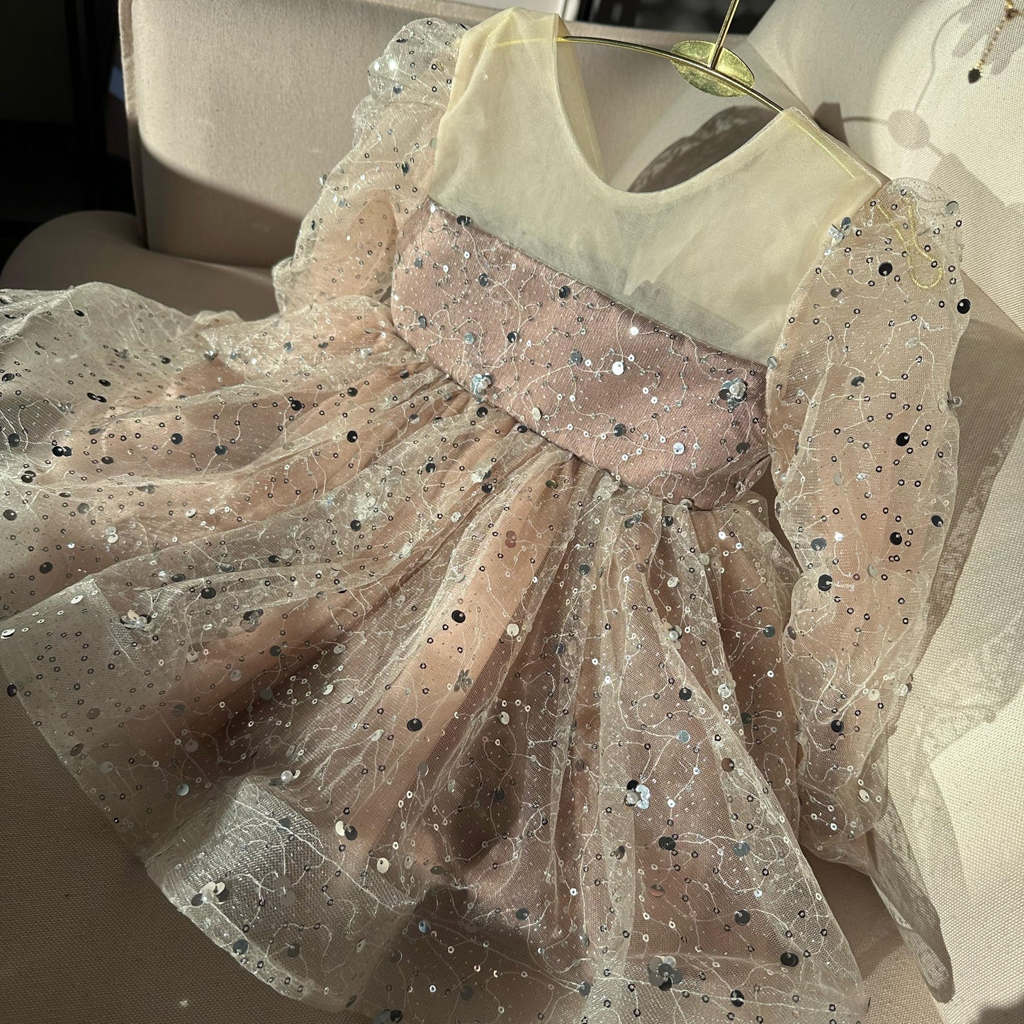 Vestido De Festa Infantil Florzinhas Brilhante