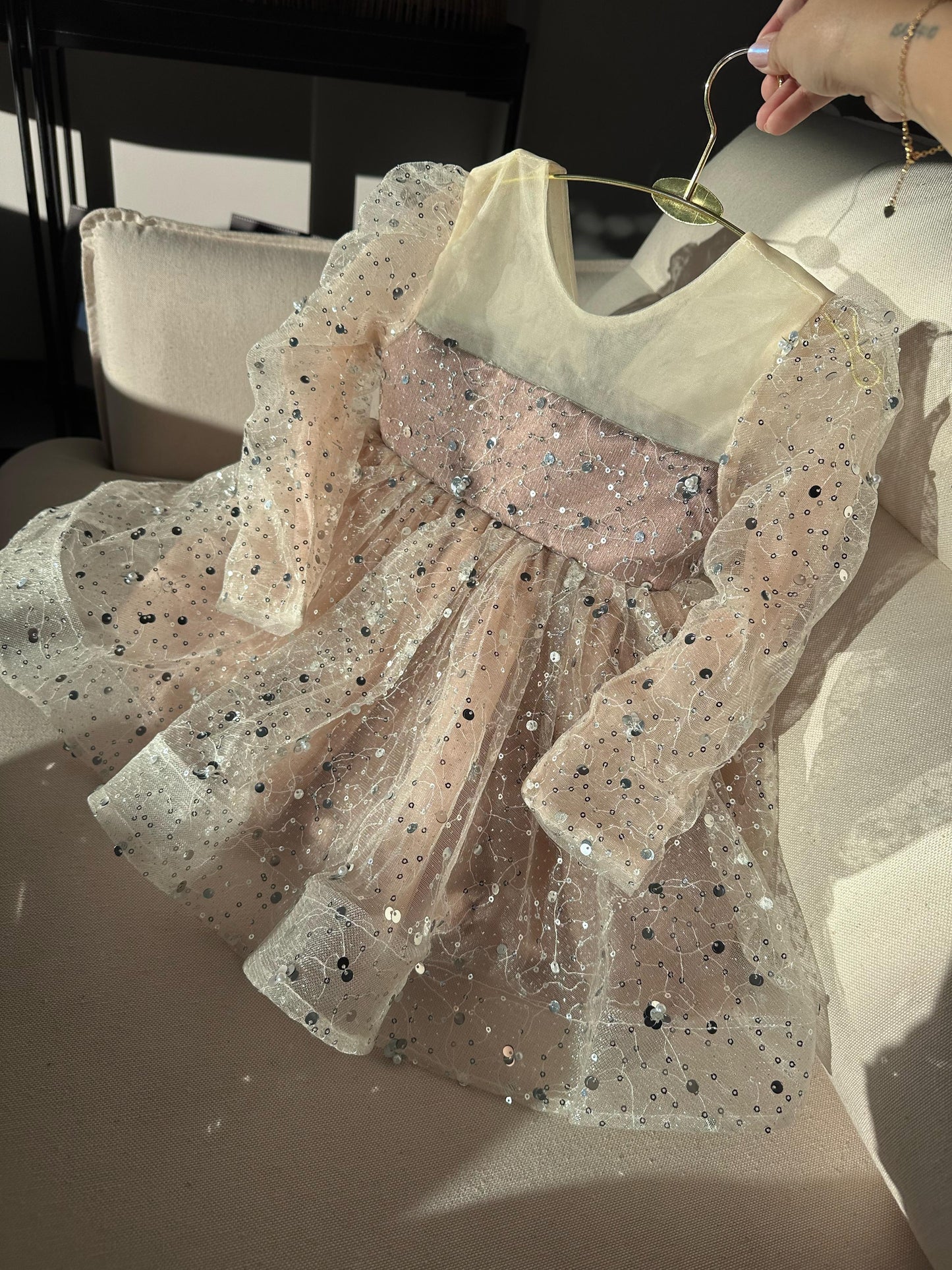 Vestido De Festa Infantil Florzinhas Brilhante