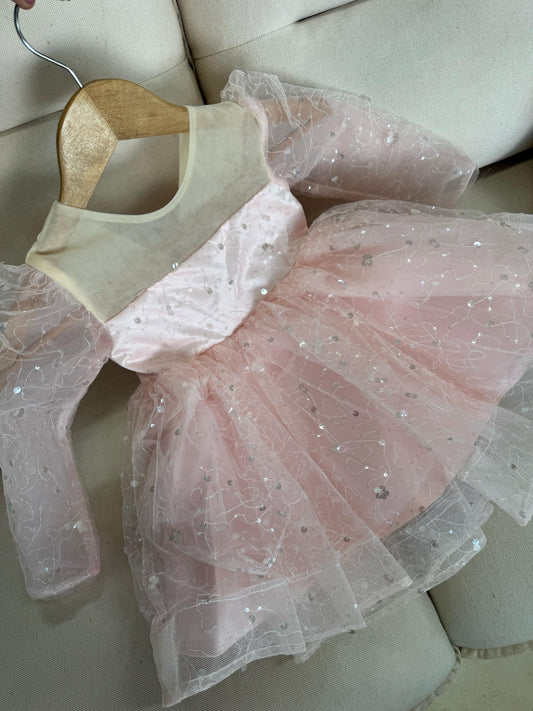Vestido De Festa Infantil Florzinhas Brilhante