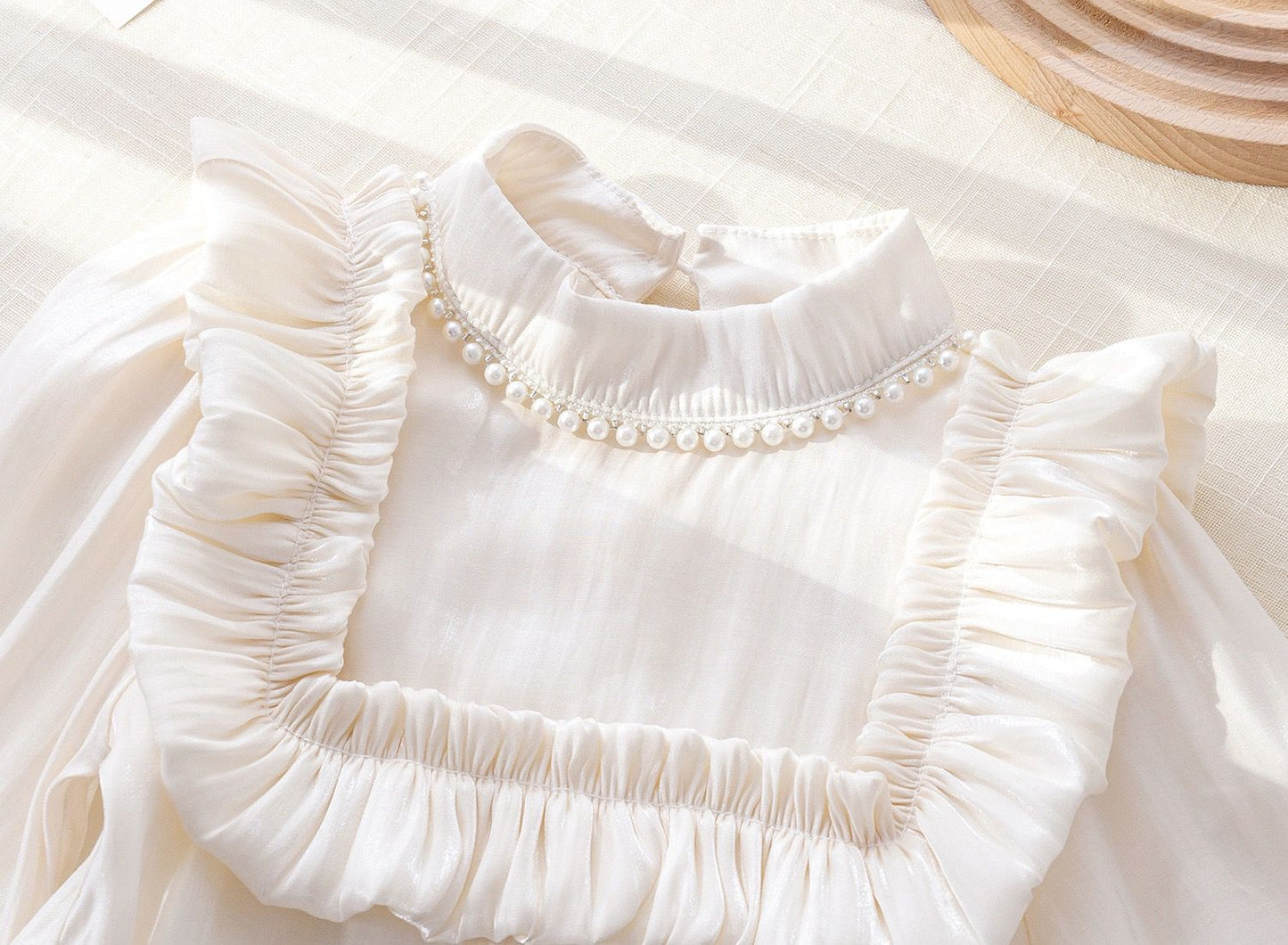 Camisa Infantil Feminina Cetim Babados