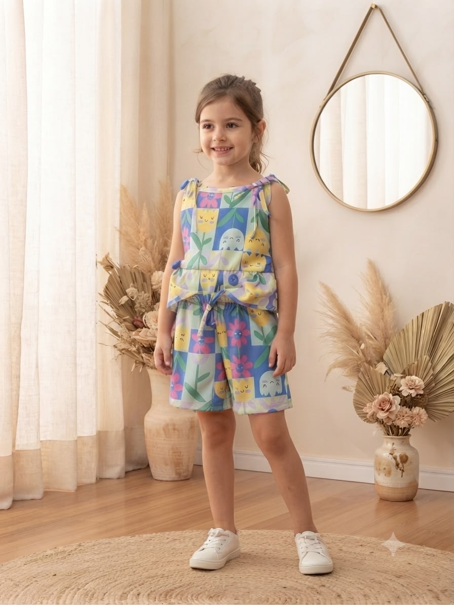 Conjunto Infantil Verão Floral
