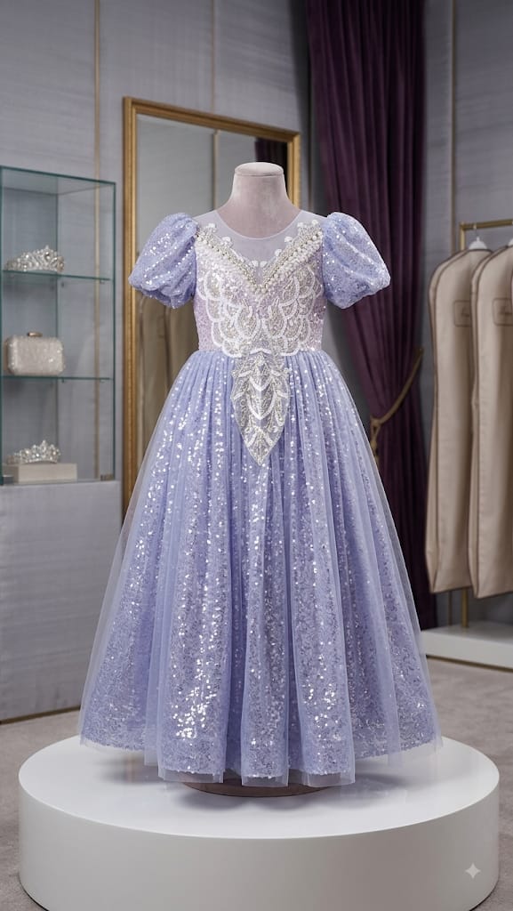 Vestido Infantil Pedrarias Brilhante
