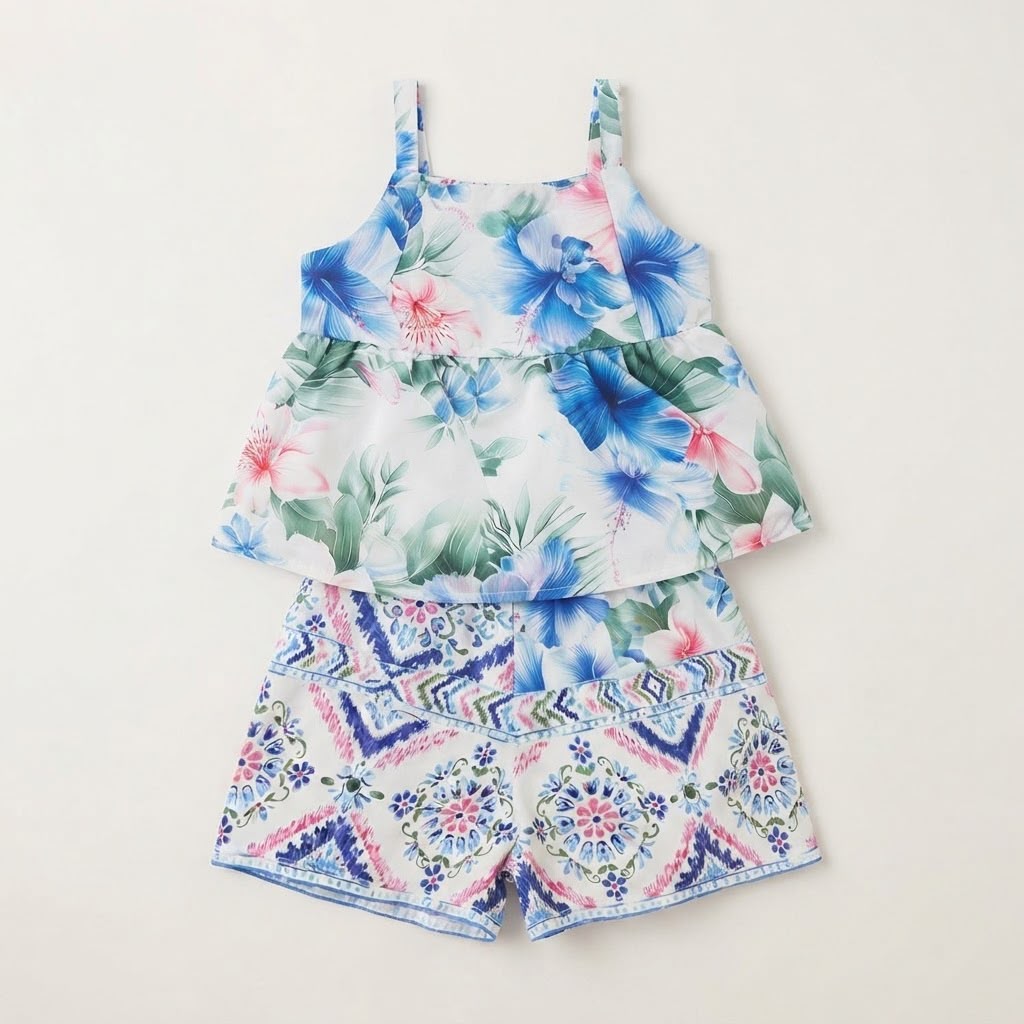 Conjunto Infantil Floral