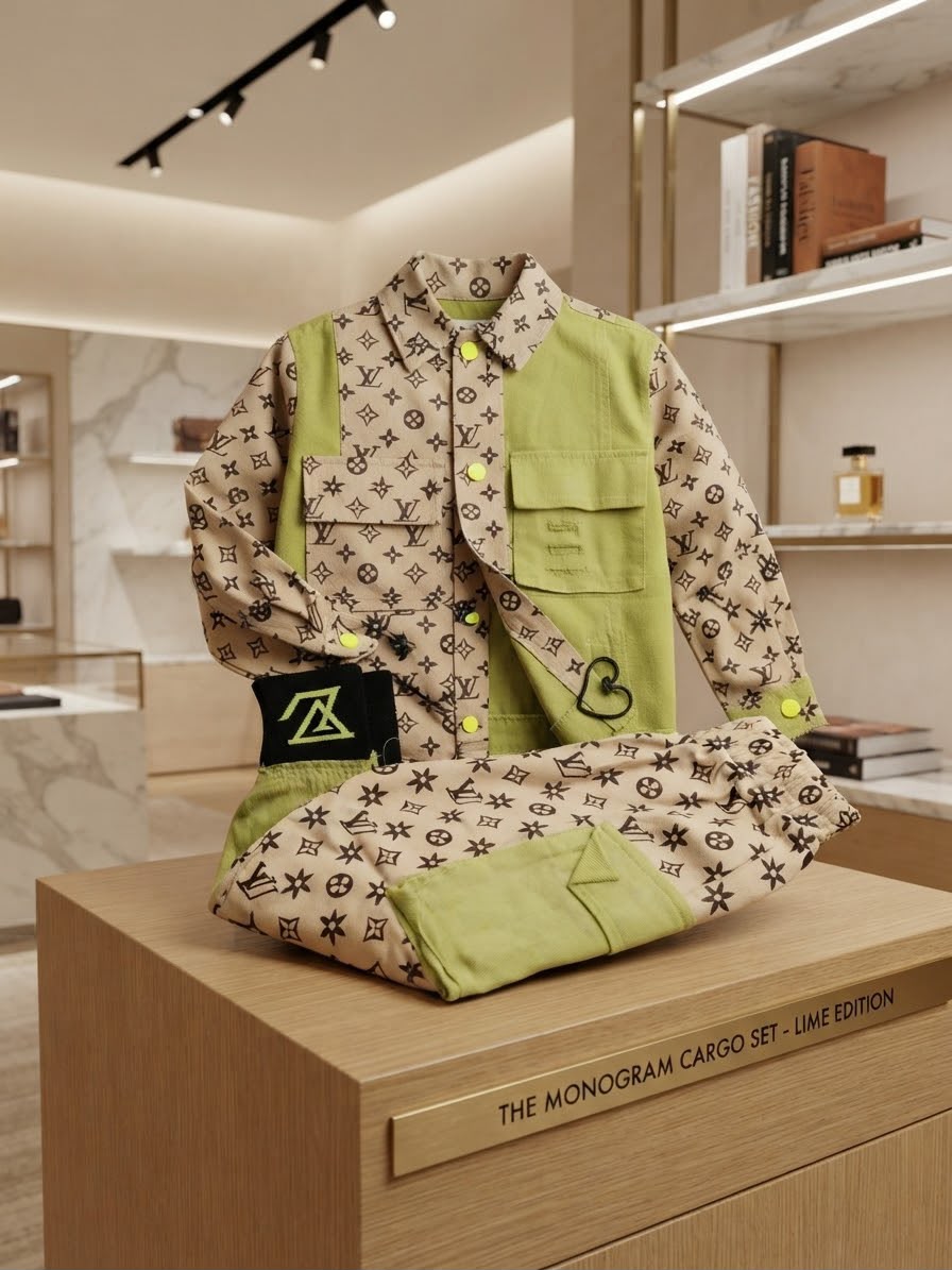 Conjunto Infantil LV Verde Bolsinhos