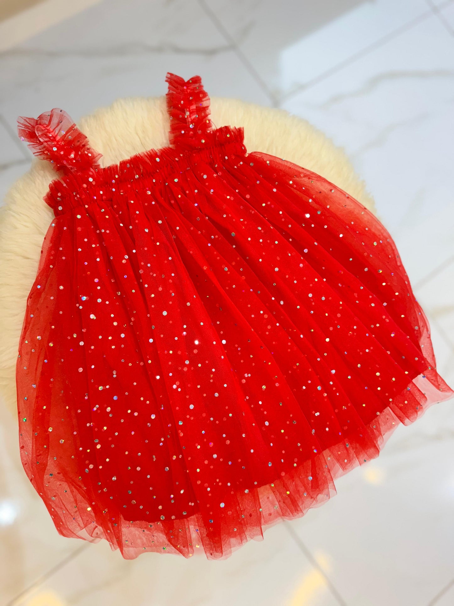 Vestido Infantil Tule Natal