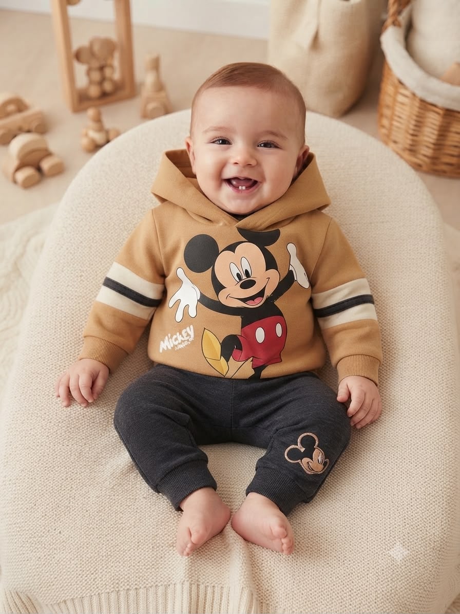 Conjunto Infantil Flanelado Mickey