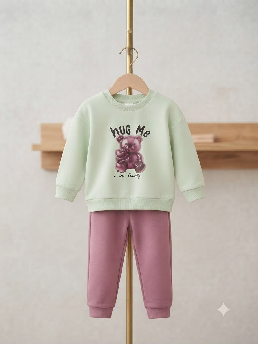 Conjunto Infantil Flanelado Ursinho