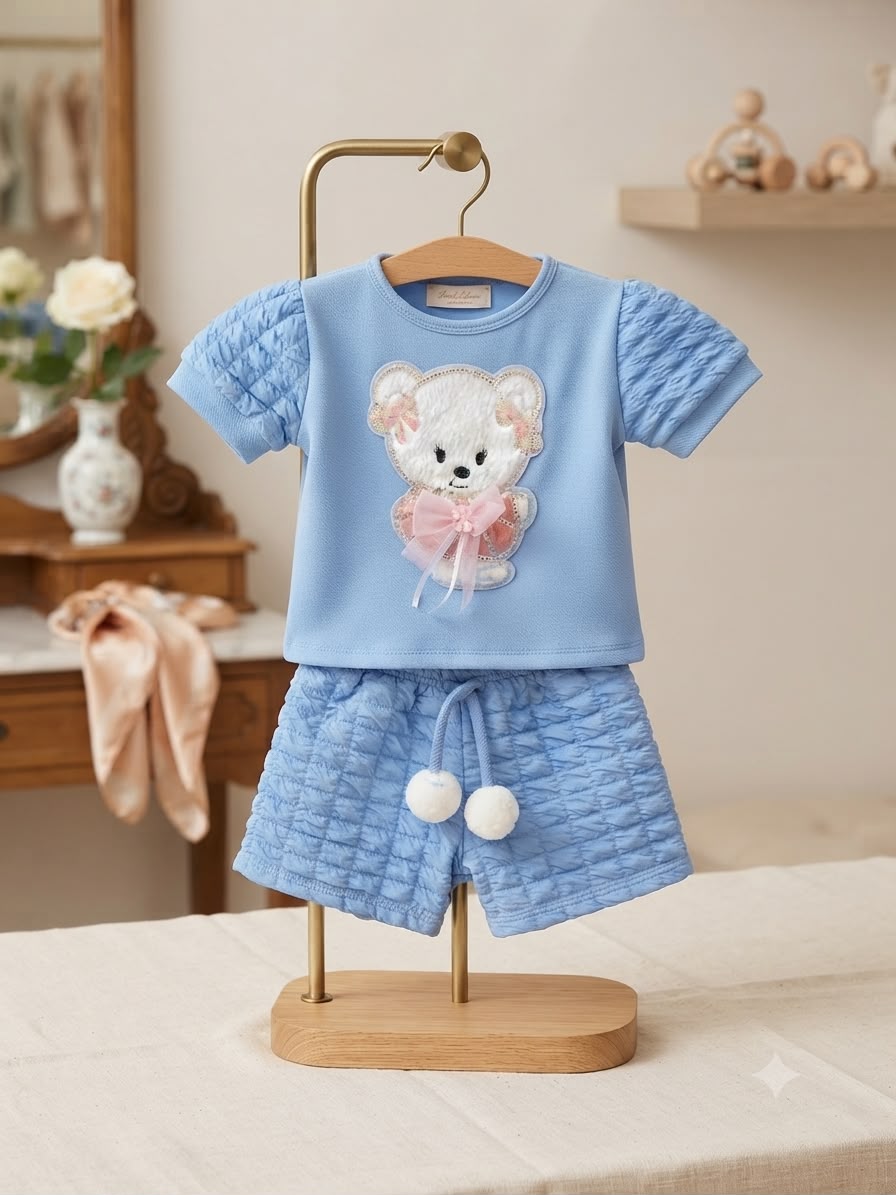 Conjunto Infantil Feminino Ursinho