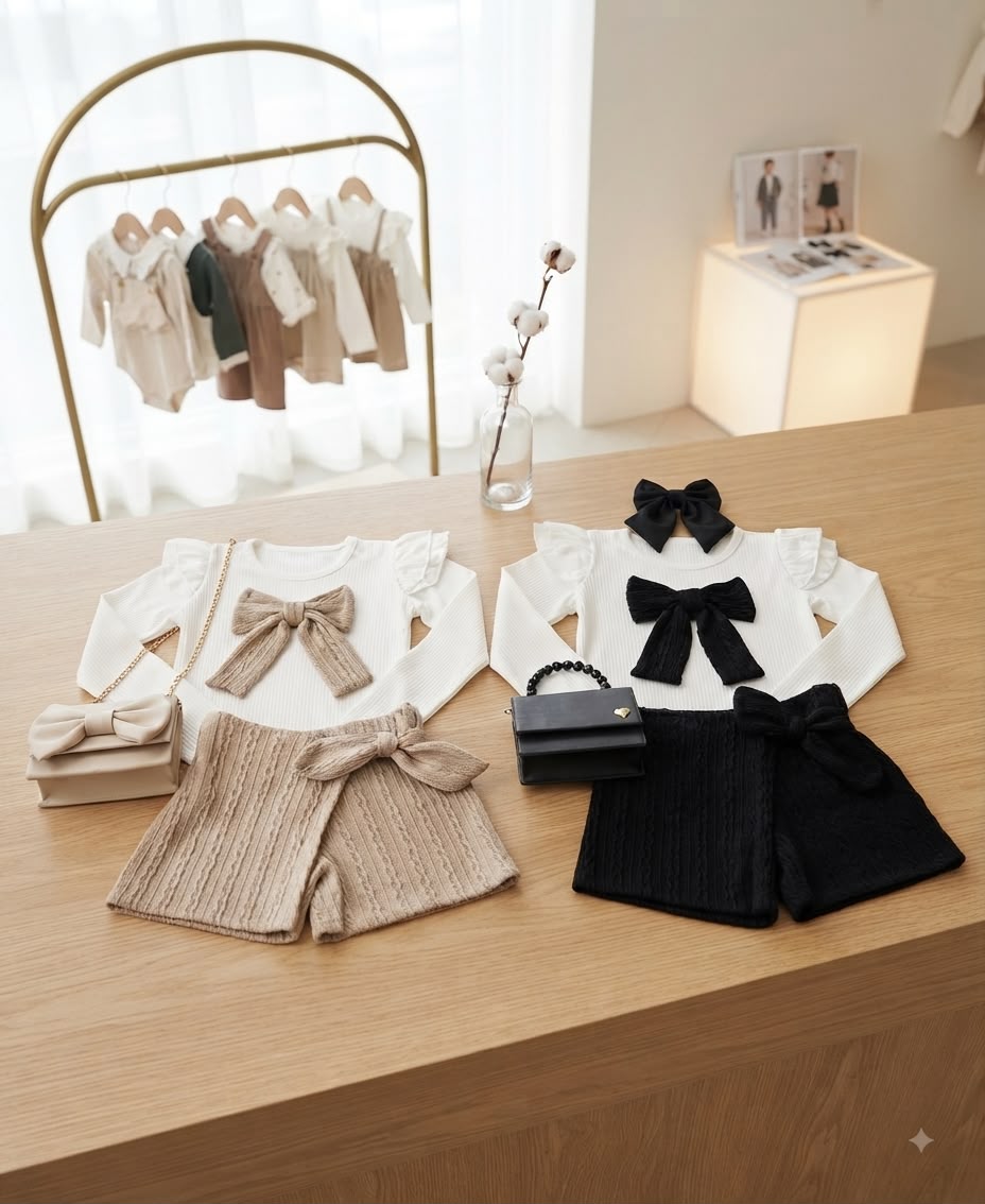 Conjunto Infantil Feminino Lacinho