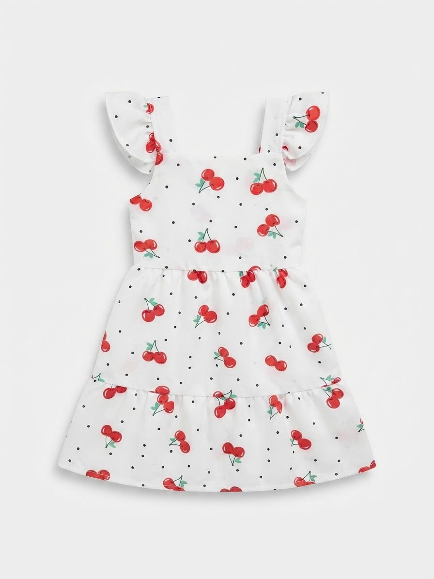 Vestido Infantil Cerejinhas