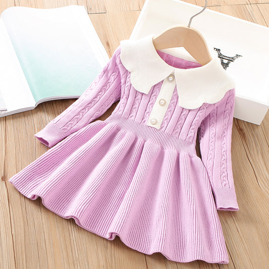 Vestido Infantil Tricô Golinha