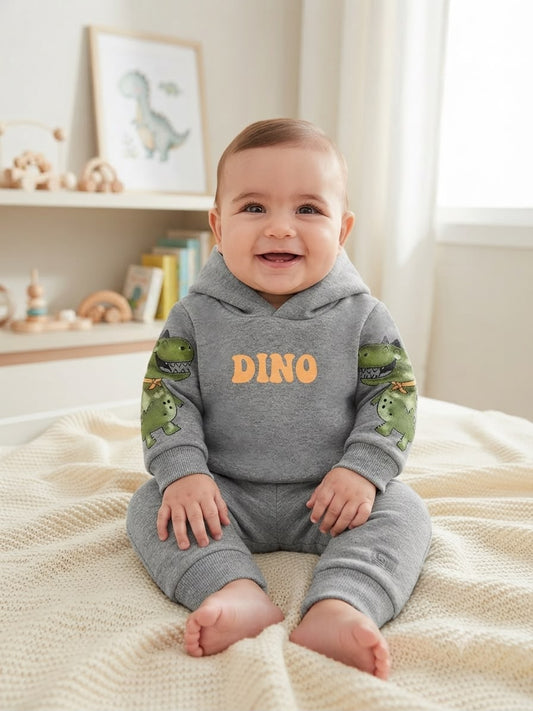 Conjunto de Bebê Dinossauro Flanelado