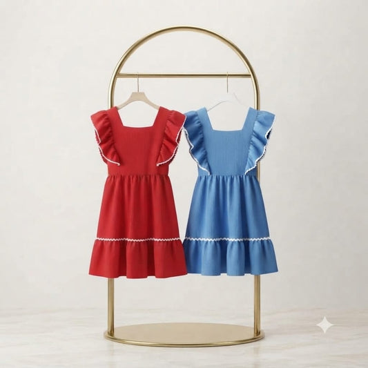Vestido Babados Cianinha