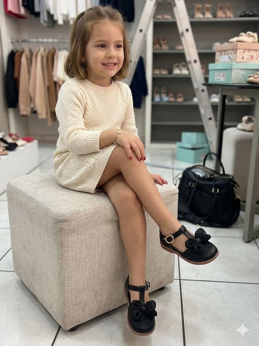 Sandália Infantil Laço Corações