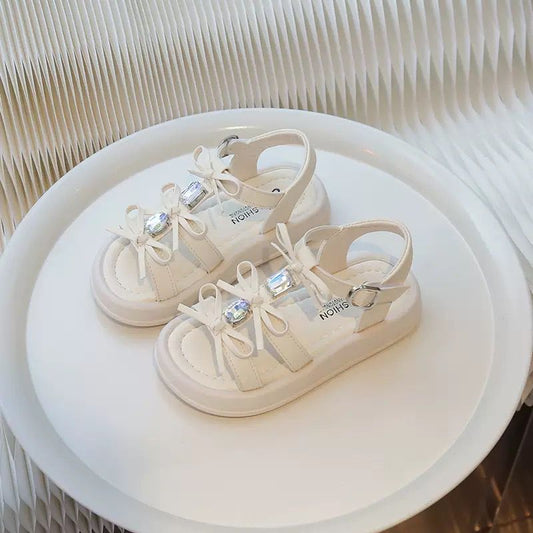 Sandália Infantil Lacinhos e Pedra