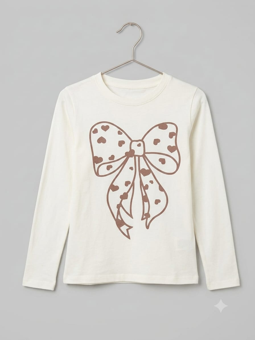 Blusa Infantil Feminina Lacinho