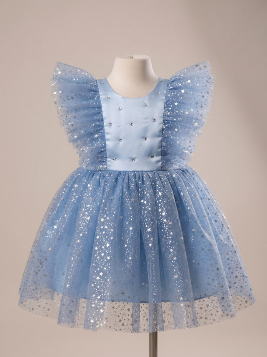Vestido Azul Estrelinhas