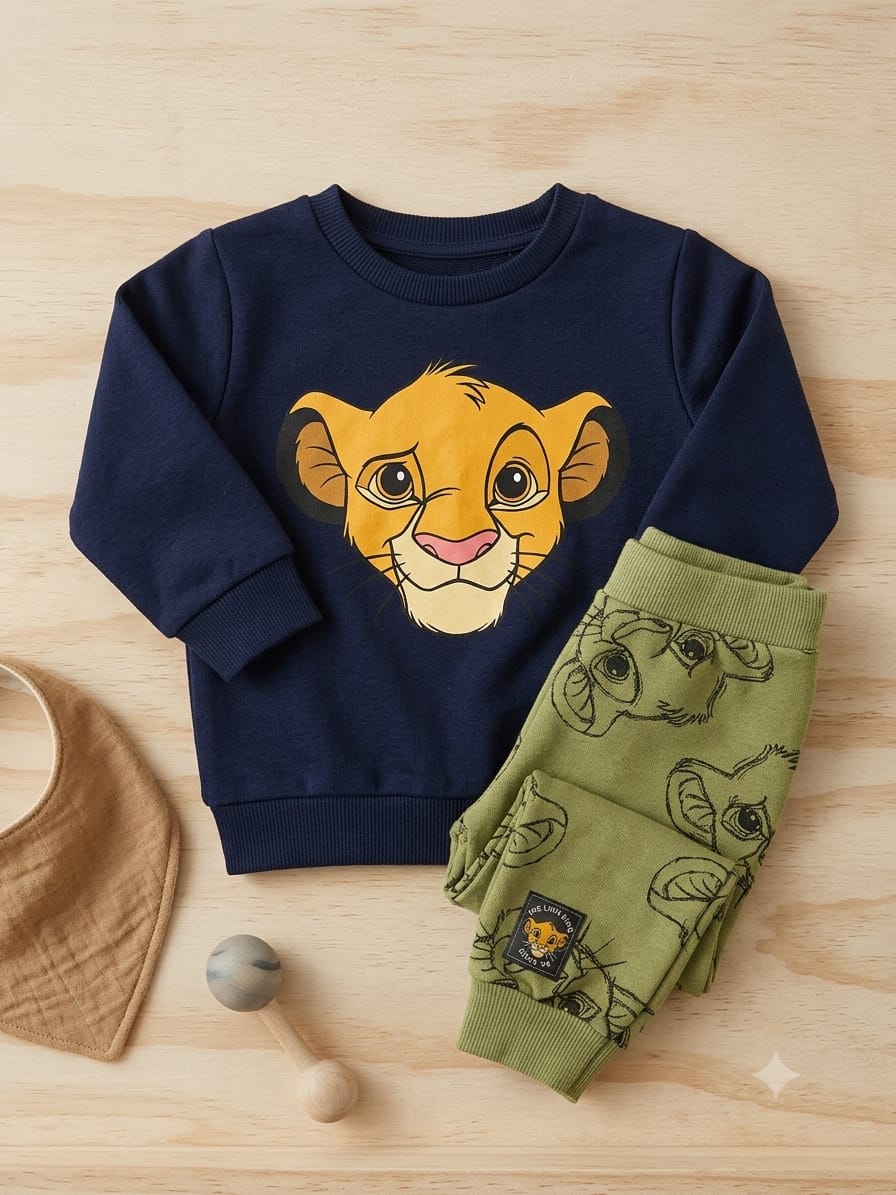 Conjunto Infantil Flanelado Rei Leão