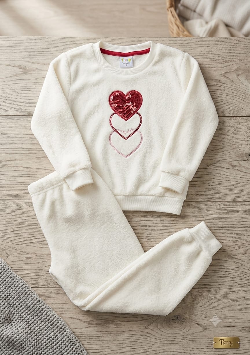 Conjunto Infantil Coração Soft
