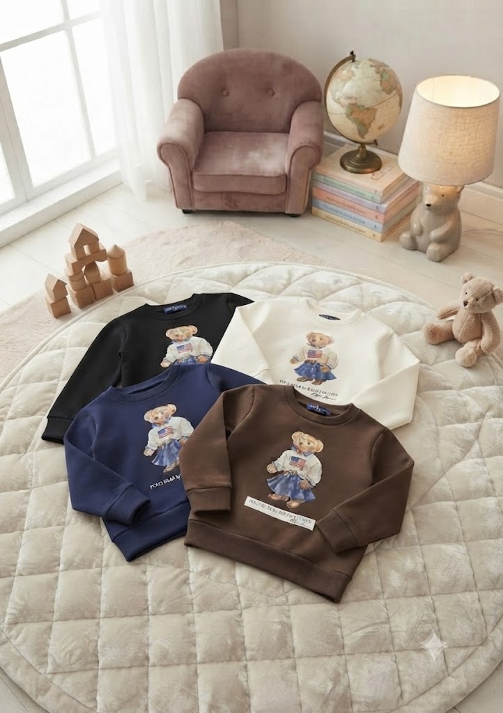 Moletom Infantil Feminino Ursinho RL