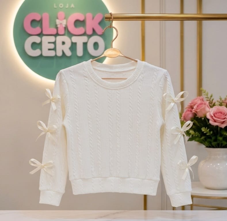 Blusa Canelada Lacinhos
