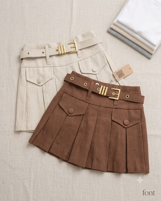 Shorts Saia Infantil Com Cinto