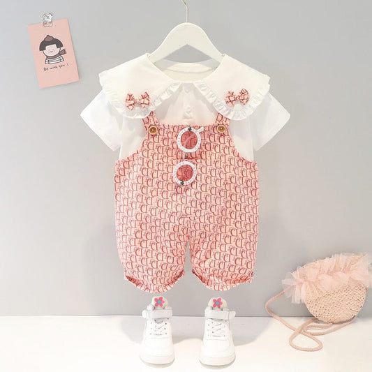 Conjunto Infantil Feminino Gola Lacinho