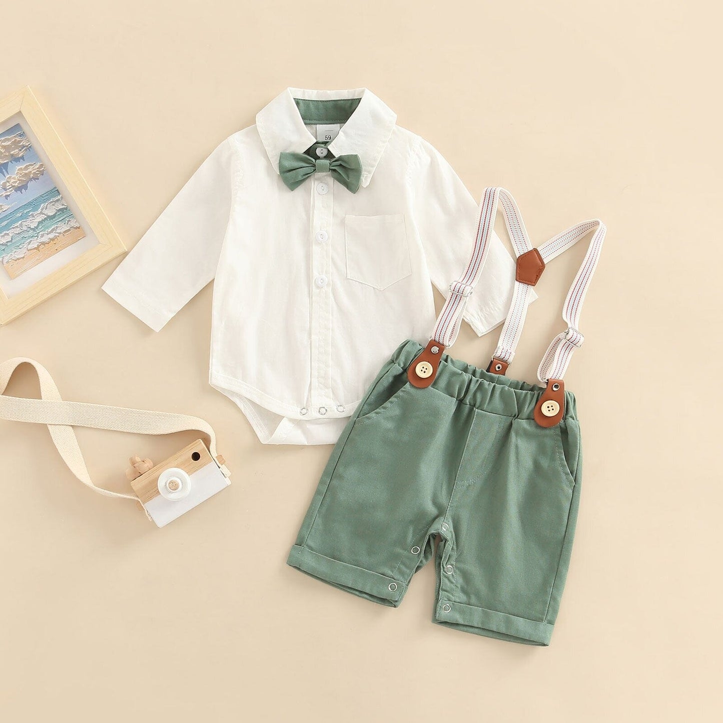 Conjunto Infantil Masculino Suspensório + Gravatinha