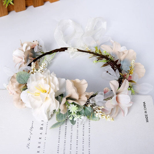 Coroa de Flores Infantil Vintage