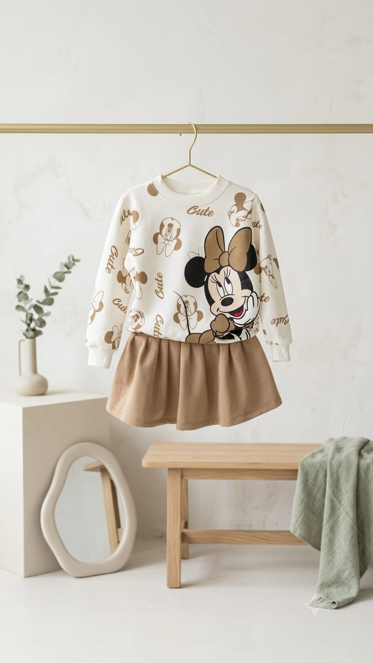 Conjunto Infantil Minnie Mouse Flanelado