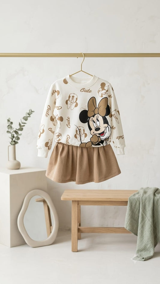 Conjunto Infantil Minnie Mouse Flanelado