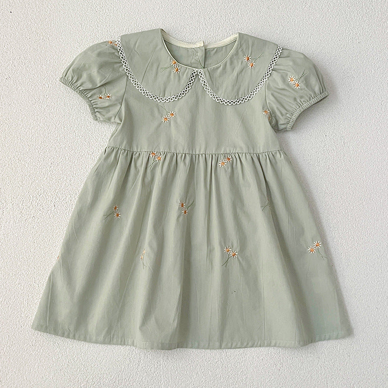 Vestido Infantil Gola Florzinhas