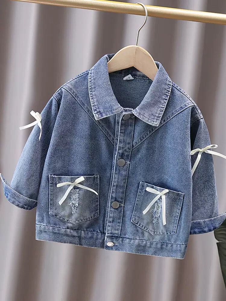 Jaqueta Jeans Lacinhos