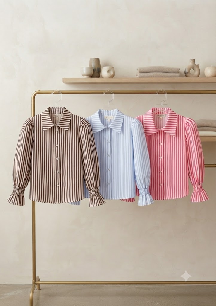 Camisa Infantil Feminina Listras