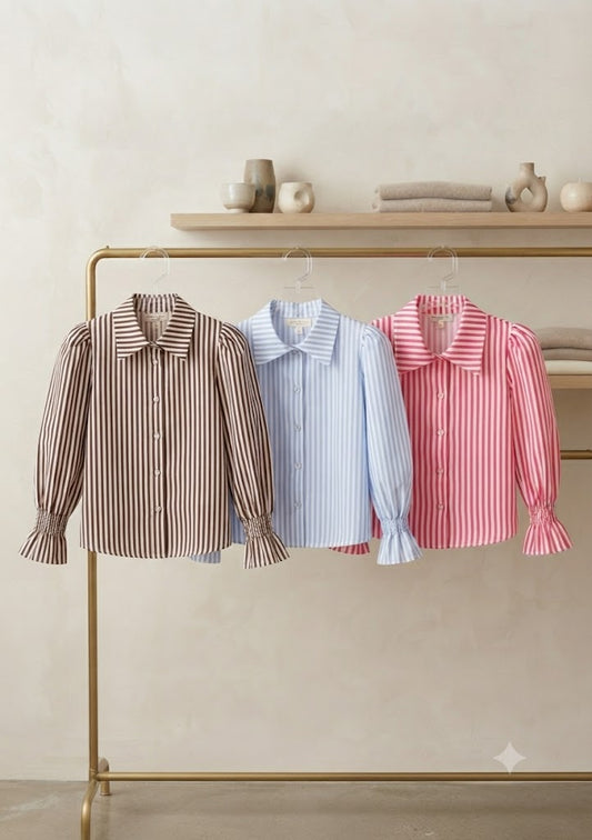 Camisa Infantil Feminina Listras
