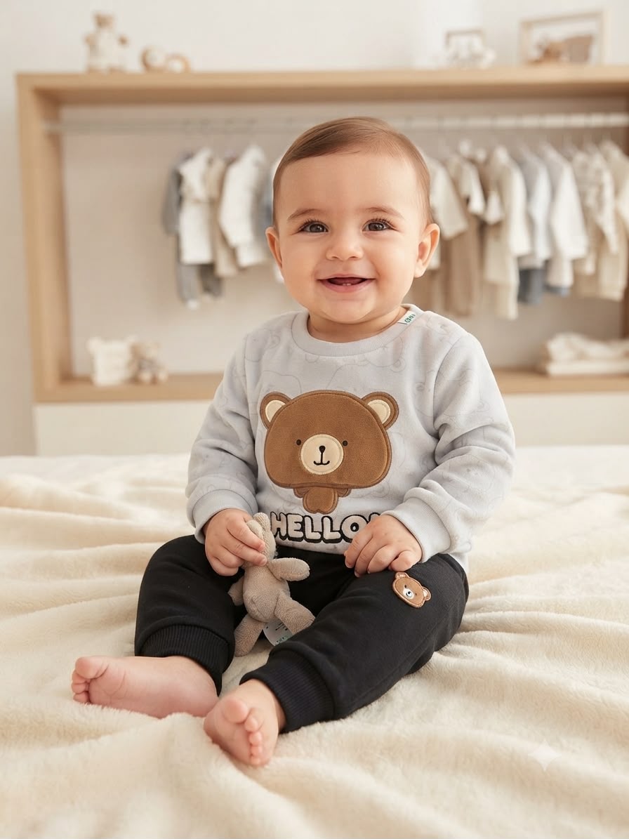 Conjunto Infantil de Bebê Ursinho